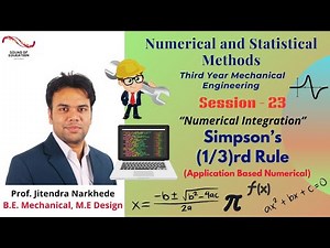 Numerical Integration | Simpson's (1/3)rd Rule | Unit- 03