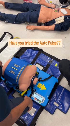 VVC EMS Academy on Instagram: "Medic students putting their skills to the test 💪 Here they’re running a full cardiac arrest scenario utilizing the AutoPulse — a mechanical CPR device that delivers consistent, high-quality compressions using a unique load-distributing band. Even though we switch human compressors every 5 cycles or 2 minutes to reduce fatigue, the AutoPulse never gets tired. It maintains optimal depth and rate throughout resuscitation efforts, producing highly efficient and relia