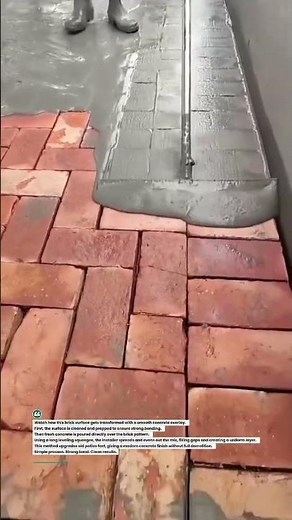 Concrete Overlay on Brick Patio Made Easy #concrete #masonry #construction