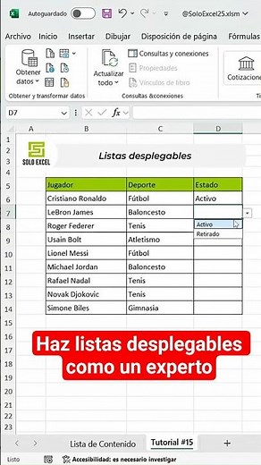 Haz que tus hojas de Excel sean PRO con listas desplegables ✅
