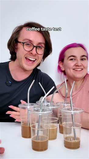 which iced coffee brand is ACTUALLY best? 👀🧠 #brainboxkey #satisfying #shorts