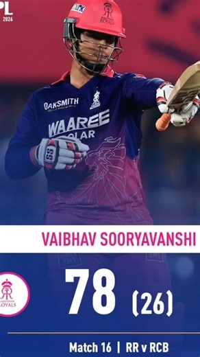 vaibhav Suryavanshi ne 🗣️ kaha #cricket #rrvsrcb #ipl2026