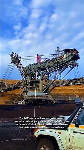 Colossal Bucket Wheel Excavator in Open-Pit Mining