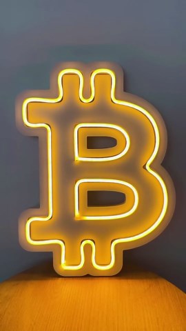 Hyggeria Bitcoin Neon Sign, Handmade Bitcoin Led Neon Yellow Light Bitcoin Neon for Wall Décor for Gaming Room Bedroom Living Room Office Cafe Bar Christmas Wedding Party Gaming Room Accessories