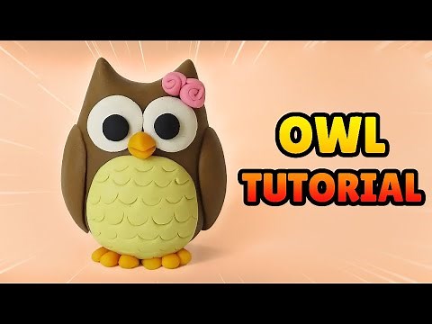 🔴DIY how to make a Cute OWL - Easy Polymer Clay, Fondant Cakes Tutorial DIY
