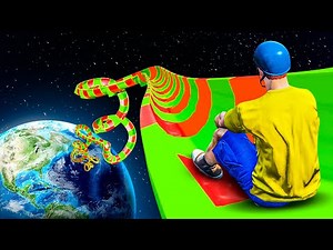 Jeffy Slides Down GIANT WATERSLIDE From SPACE In GTA 5!