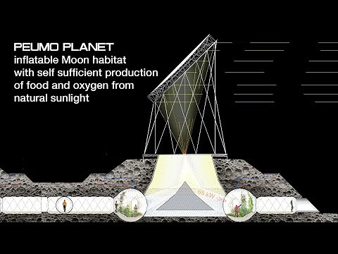 Inflatable Moon Habitat with greenhouse, funded by ESA (Open Space Innovation Platform)