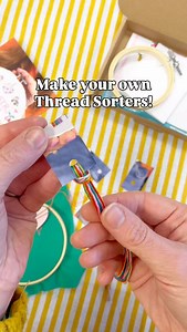 How do you store your cross stitch threads? Using a home made floss card is a gamechanger! When it comes to storing cross stitch threads when working on a project I have to admit I was a ‘shove it in a project bag and let it get in a big tangle’ kinda girl but since introducing this technique everything is so much more organised… I just cut some scraps of card and punch a hole, but if you are not sure how to use one watch and save this reel… To use: 1. Fold your project threads in half and threa