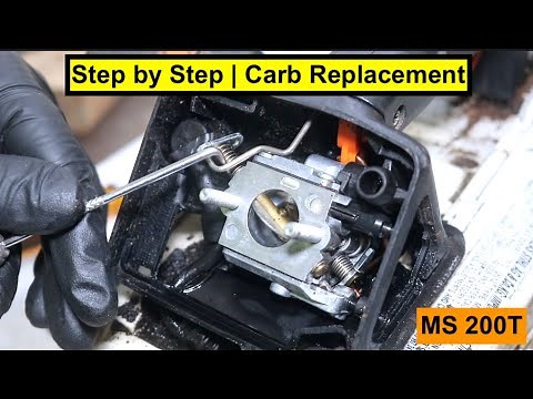 Stihl MS 200T starts then dies | Carb Replacement Instructions