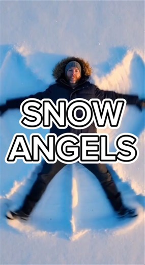 Making snow angels is fun! #viral #shorts #christmas