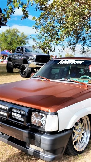 A tale of 2 Mazdas. Last Resort Show brought out the Mazdas in all types of builds. Here is a great example of the same trucks built in different ways. One is a static dropped survivor and the other is a 2 tone bagged on billets. Both are beautiful trucks in their own ways. | Carport Customs YouTube