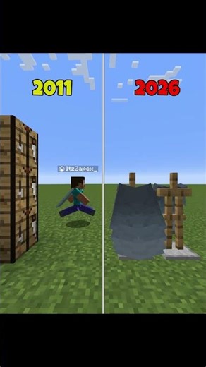 Old Minecraft Hits Different… 🥶🪨 | 2011 vs 2026 Textures #minecraft #shorts