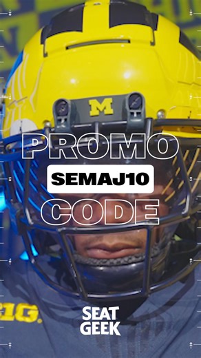 228K views · 1.1K reactions | Use code SEMAJ10 on SeatGeek, the Official Ticket Marketplace of the Michigan Wolverines, to get 10% off your next tickets to The Big House! Go Blue! | SeatGeek | Facebook