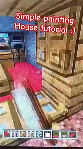 simple in-wall painting house tutorial #minecraft #secrethouse #fun