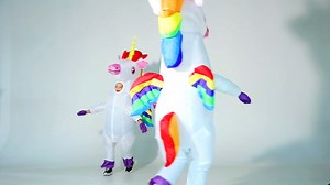 Watch inflatable full unicorn costume on Amazon Live