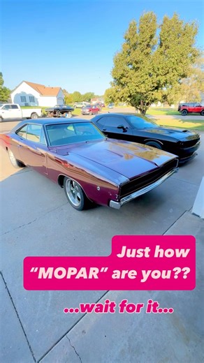 Mopar guy! 1968 Dodge Charger 1970 Charger R/T 2016 Challenger Hellcat 2011 Ram 2500 Cummins diesel