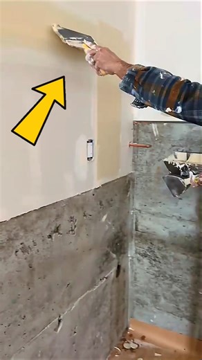 Satisfying drywall skim coating technique | Perfect wall repair & smooth finish