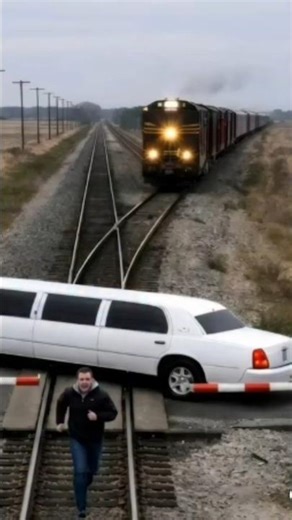Train Crashes into Limousine #train #railway #railroad #indianrailways #automobile