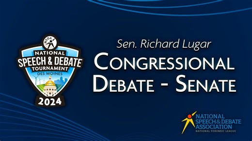Senate Final Round Part 1 - Congressional Debate - 2024 National Speech & Debate Tournament (Livestream)