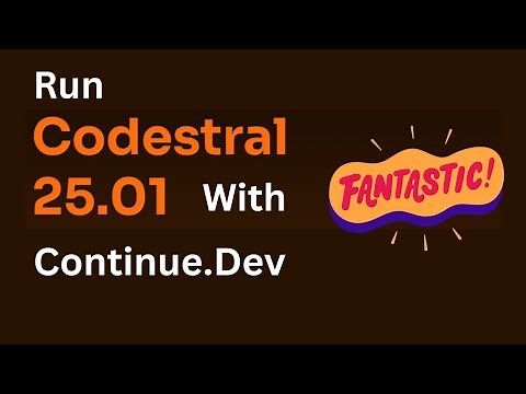 Run Codestral 25.01 with Continue.Dev in VSCode