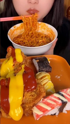 How To Eat Fast Spicy Noodles ASMR #mukbang #food #eating #noodles