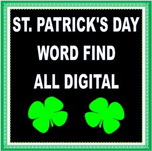 St. Patrick's Day Word Find Activity - Digital and Printable