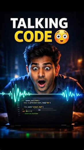 Make Talking Code in 10 Sec 😳🔥#shorts #python #coding