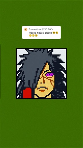 Madara Uchiha Pixel Art #minecraft #shorts
