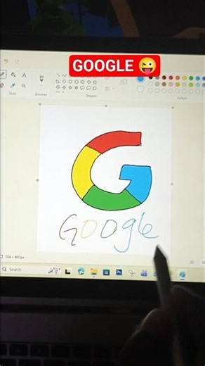How To Draw Google Logo Easily in 10 Seconds? WATCH! 😊#google #shorts