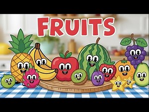 🍍 Fruit Names with Pictures and Pronunciation | Kids Learning Video