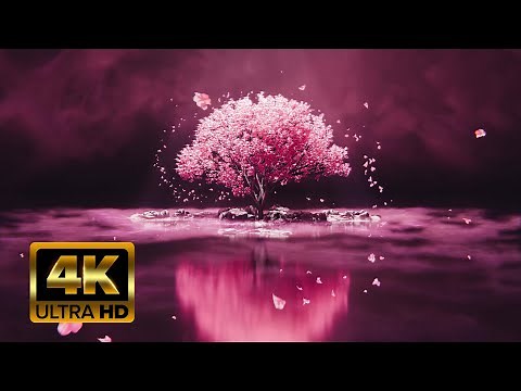 Crimson Cherry Blossom🌸: A Dreamy Reflection 4K For PC #sakura #cherryblossom #4k