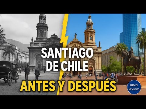 Cómo se veía Santiago de chile antes y después CL #santiagodechile plaza de Armas