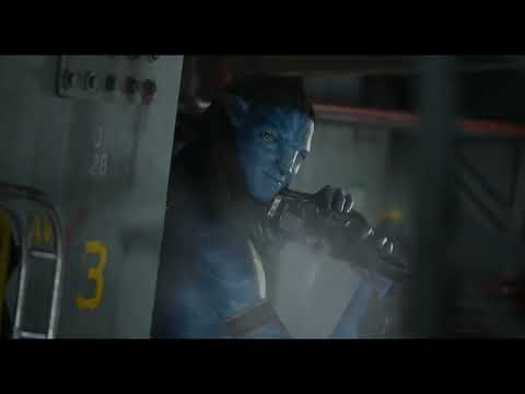 Avatar: The Way of Water (2022) - Neteyam rescues Lo'ak but is fatally shot