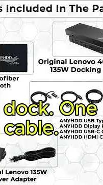 Lenovo USB-C Docking Station | The Ultimate Laptop Upgrade! .👉 Product link in the description