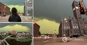 The sky turned green: an eerie natural phenomenon was recorded in the United States. Photos and video