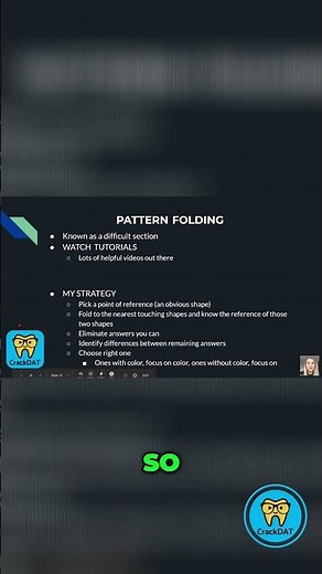 Pattern Folding: Color or Shape? Perceptual Ability (PAT) section of Dental Admission Test