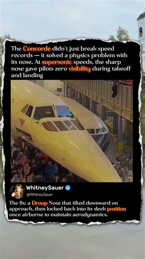 Why the Concorde Had a Drooping Nose! ✈️🔧 #Aviation #Engineering #Concorde