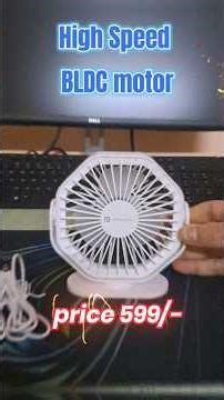 Portronics Chill On Mini Type-C Fan with 360° Rotation || High Speed BLDC motor 5000 RPM Max speed