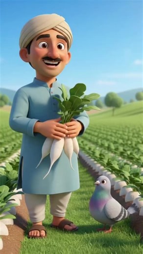 A farmer and a pigeon used to grow radishes together. #follow #trending #farmer #animation #cartoon @TikTok @saif G