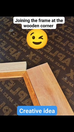 Joining the frame at the wooden corner #creativeidea #reels | Sairaton Ode