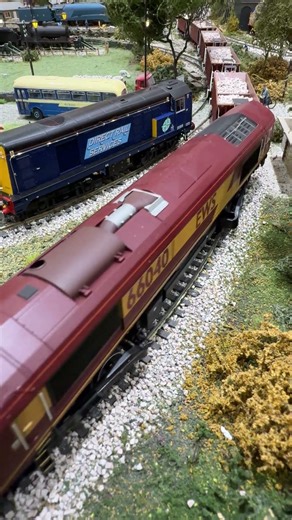 EWS class 66 DCC with Sound passing the village.