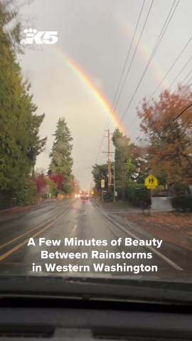Rainbow lights up the sky | Edgewood, WA