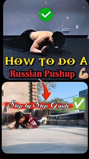 Russian Pushup Kaise Kare 💪🏻 | Correct Form Tutorial #calisthenics #acrobatics #fitneess #tutorial