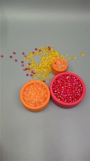 🧡✨ASMR: Wooden Bowls with Beads #dominogirl #beads #asmr