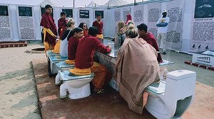 US woman becomes sadhvi, uses Toilet Cafe to preach about cleanliness at Kumbh