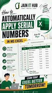 Automatic Serial Numbers in Excel in Seconds! 🤯 | Excel Trick Everyone Should Know