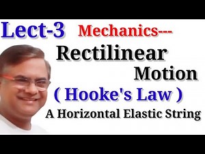 HOOKE'S LAW | Hooke's Law- Horizontal Elastic String Bsc 4th Sem Mechanics