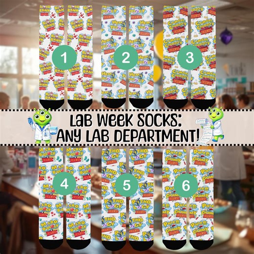 Lab Week Socks, Medical Lab Science Gift, Lab Scientist, Laboratory Socks, Lab Technician, Lab Tech Gift, Laboratory Gift, Medtech Socks - Etsy