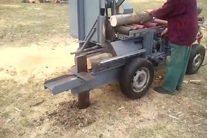 302K views · 7K reactions | The guy built his own awesome log splitter and saw | I Love Woodworking | Facebook