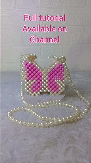 Pearl Beaded Butterfly Bag | Handmade Beaded Bag For Beginners